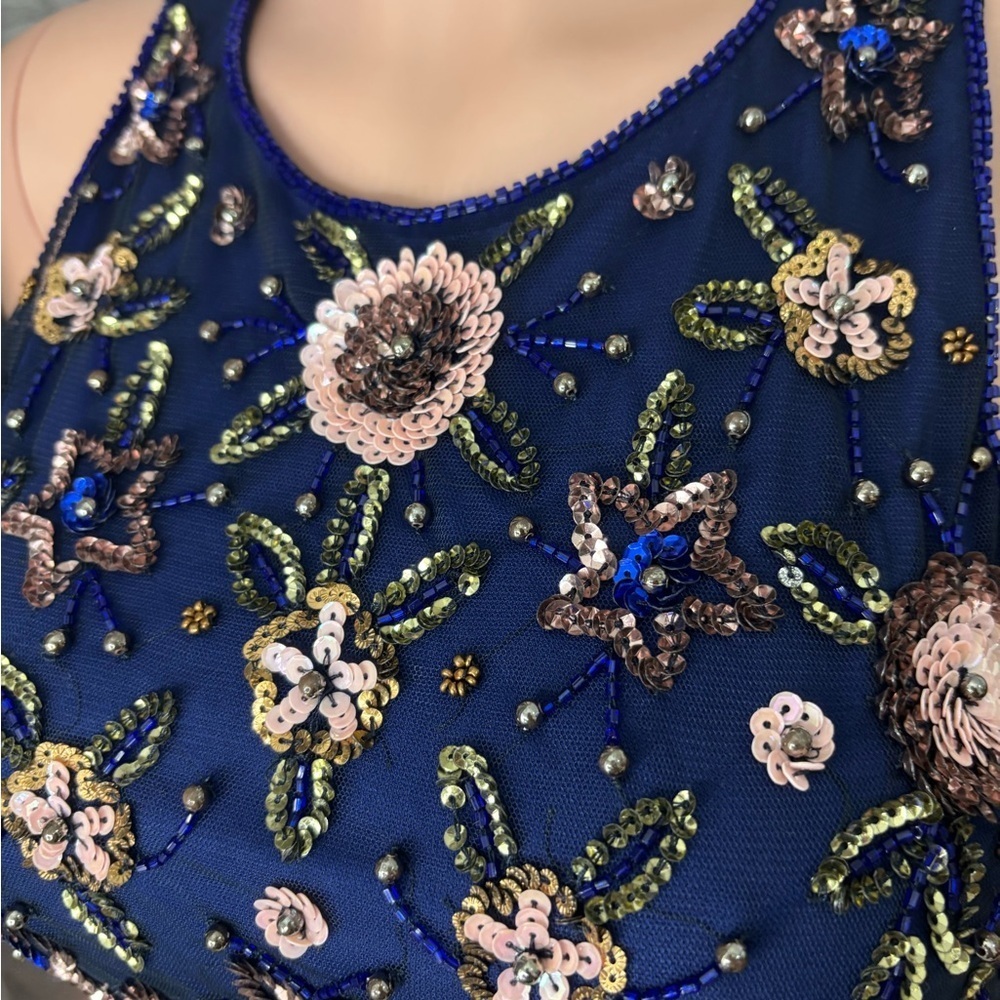 NWT ADRIANNA PAPELL Womens Floral Beaded Short Dress - Picture 8 of 16